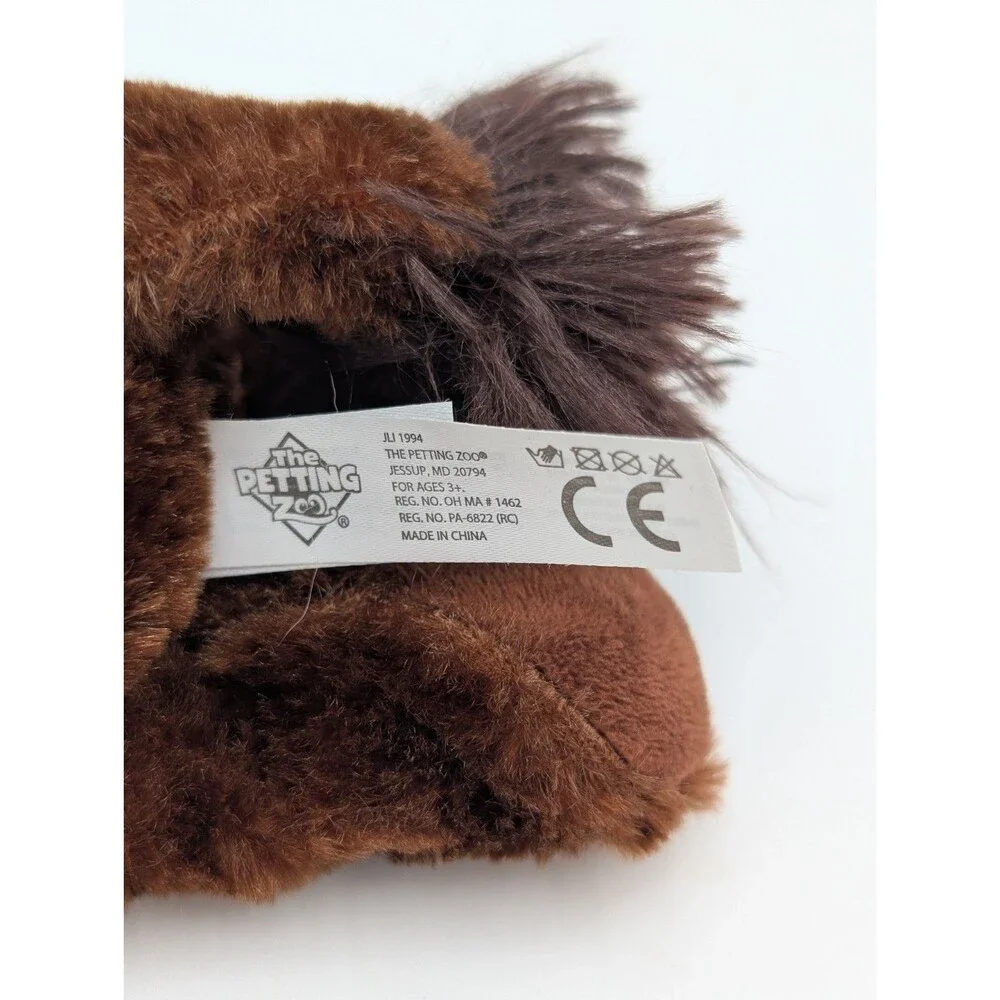 Vintage 1994 The Petting Zoo Slap Bracelet Plush Bison Giraffe Wildlife Lot Set